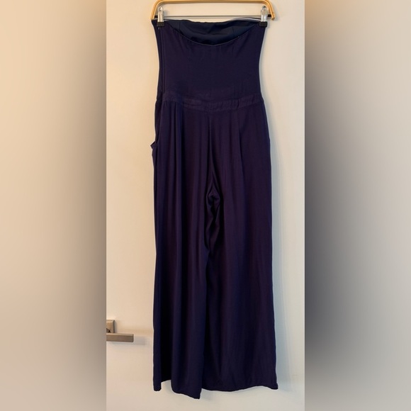 Tobi Navy Strapless Wide Leg Jumpsuit - Picture 5 of 7